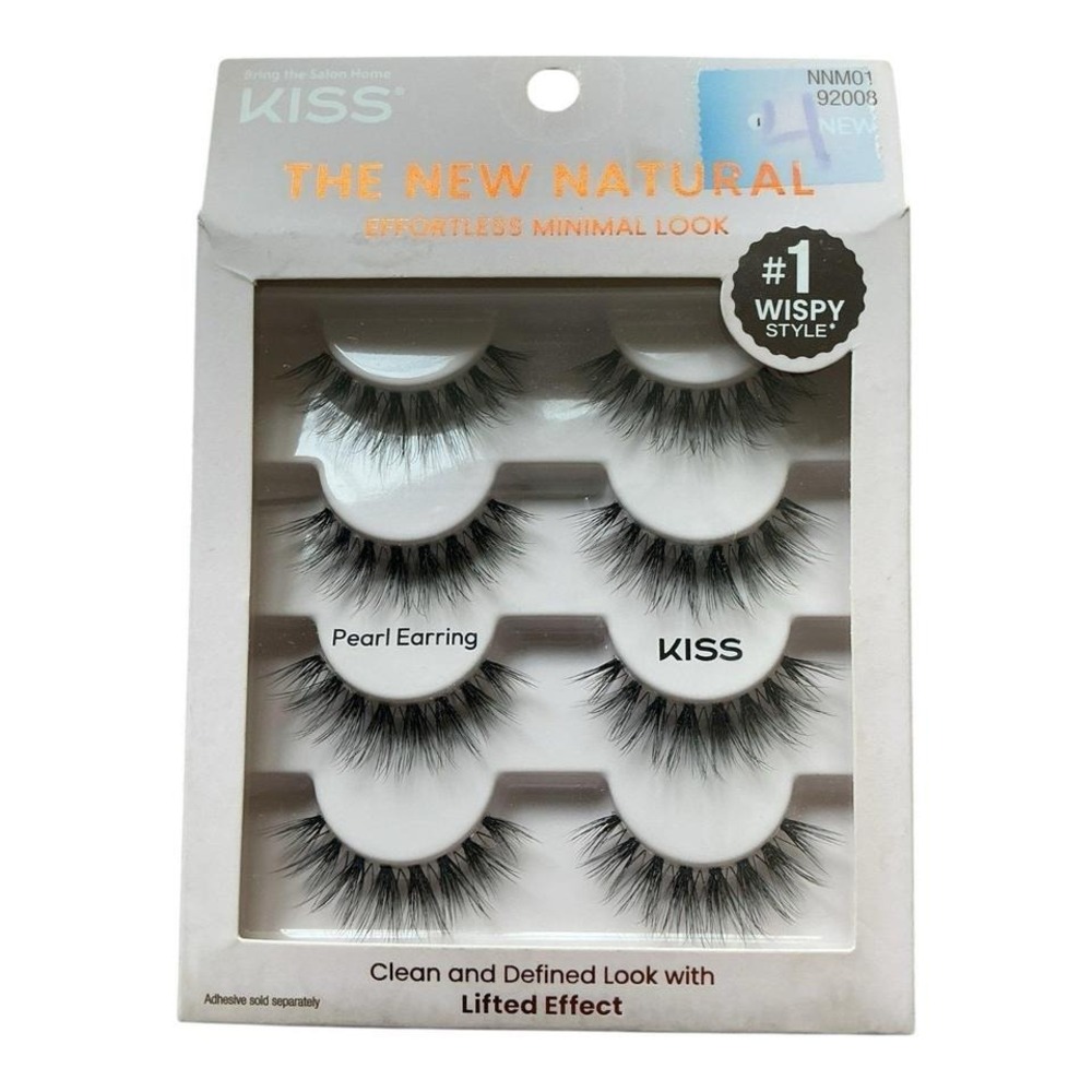 KISS - The New Natural Pearl Earring Lashes (3 Pairs) - Wispy False Eyelashes